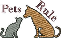 kitten beginner-friendly machine embroidery - Pets Rule perfect for kitchen tea towels