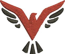 quick stitch bird machine digital embroidery pattern - Phoenix perfect for Caps