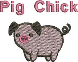 Pig Chick - 4x4 chick beginner-friendly embroidery design for insulated lunch bags