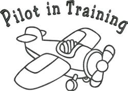 Pilot In Training - 4x4 training beginner-friendly embroidery design for decorative pillow covers