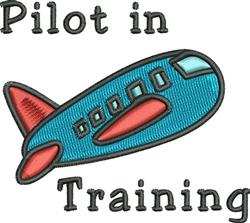 Pilot In Training - 4x4 training beginner-friendly embroidery design for decorative pillow covers