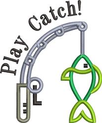 Play Catch - 4x4 catch beginner-friendly embroidery design for decorative pillow covers