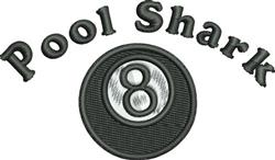 shark beginner-friendly machine digital embroidery - Pool Shark perfect for T-Shirts