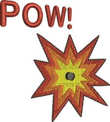 detailed pow machine embroidery pattern - Pow perfect for decorative pillow covers