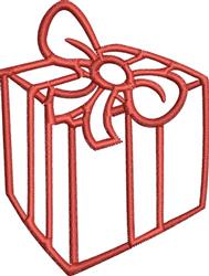 beginner-friendly christmas outline machine embroidery pattern - Present Outline for Holiday Accessories