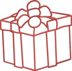 Present Outline - 4x4 outline beginner-friendly embroidery design for patchwork quilt blocks