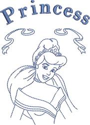 beginner-friendly fairy machine embroidery pattern - Princess for reusable tote bags