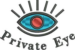 beginner-friendly eye machine embroidery pattern - Private Eye for Pillow Cases
