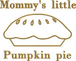 beginner-friendly pumpkin machine embroidery pattern - Pumpkin Pie for kitchen tea towels