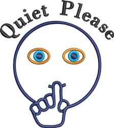 please beginner-friendly machine embroidery - Quiet Please for reusable tote bags