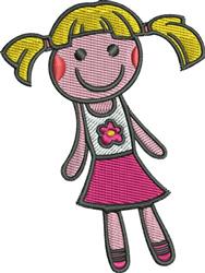 detailed doll machine embroidery pattern - Rag Doll for decorative pillow covers