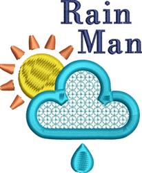 beginner-friendly sunflower machine embroidery pattern - Rain Man for decorative pillow covers