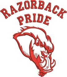 pride detailed machine embroidery - Razorback Pride perfect for Game Day Accessories
