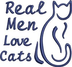 Real Men - 4x4 kitten beginner-friendly machine embroidery design for kitchen aprons