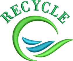 Recycle - 4x4 recycle quick stitch machine embroidery design for reusable tote bags