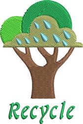 Recycle - 4x4 tree beginner-friendly machine embroidery design for outdoor garden flags