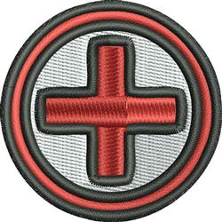 cross beginner-friendly machine embroidery - Red Cross for decorative pillow covers