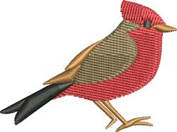 bird quick stitch machine embroidery - Red Robin perfect for decorative pillow covers