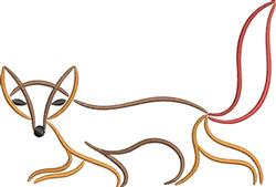 quick stitch fox machine embroidery pattern - Red Tail Fox perfect for T-shirts