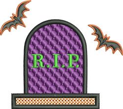 peace sign beginner-friendly machine embroidery - RIP Gravestone for Party Invitations