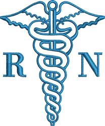 RN Caduceus - 4x4 caduceu beginner-friendly embroidery design for medical scrubs