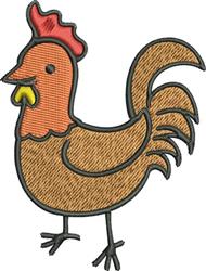 Rooster - 4x4 bird detailed machine embroidery design perfect for kitchen tea towels