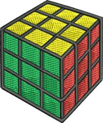 Rubiks Cube - 4x4 cube detailed machine embroidery design for kitchen tea towels