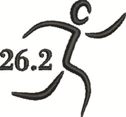 quick stitch 26.2 machine digital embroidery pattern - Runner 26.2 perfect for Hats