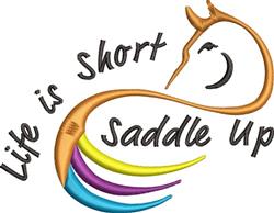 beginner-friendly saddle machine embroidery pattern - Saddle Up for patchwork quilt blocks