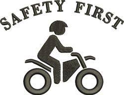beginner-friendly first machine embroidery pattern - Safety First for kitchen tea towels