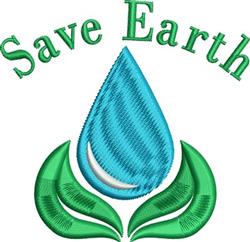 Save Earth - 4x4 leaf beginner-friendly embroidery design for reusable tote bags