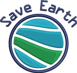 beginner-friendly earth machine embroidery pattern - Save Earth for patchwork quilt blocks