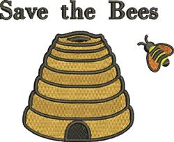 detailed bee machine embroidery pattern - Save The Bees perfect for Awareness Banners