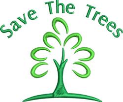 tree beginner-friendly machine embroidery - Save the Trees for outdoor garden flags