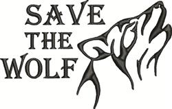 beginner-friendly wolf machine embroidery pattern - Save The Wolf for reusable tote bags