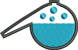 Science Beaker - 4x4 beaker quick stitch embroidery design for Marine Biology Classes