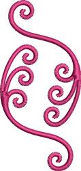 Scroll Embellishment - 4x4 embellishment quick stitch embroidery design for Pillowcases