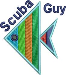 Scuba Guy - 4x4 guy beginner-friendly machine embroidery design for reusable tote bags