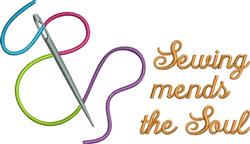 Sewing Mends - 4x4 mend beginner-friendly machine embroidery design for kitchen aprons