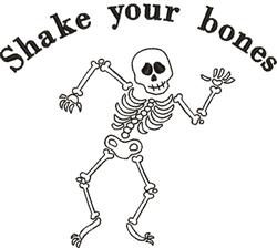 Shake Your Bones - 5x7 bone beginner-friendly embroidery design for reusable tote bags