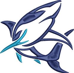 Shark - 4x4 shark quick stitch machine embroidery design perfect for church banners