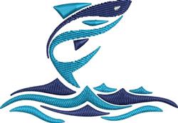 beginner-friendly shark machine embroidery pattern - Shark for reusable tote bags