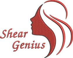 Shear Genius - 4x4 geniu beginner-friendly machine embroidery design for kitchen aprons