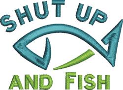 beginner-friendly shut machine embroidery pattern - Shut Up for kitchen tea towels
