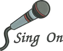 beginner-friendly sing machine embroidery pattern - Sing On for kitchen tea towels