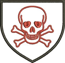 cross beginner-friendly machine embroidery - Skull Crest perfect for Backpacks