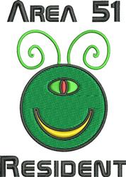 Playful smiling alien character in vibrant green with spiral antennae and large smile, styled cartoonishly.