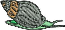 Snail - 4x4 snail beginner-friendly machine embroidery design for kitchen tea towels