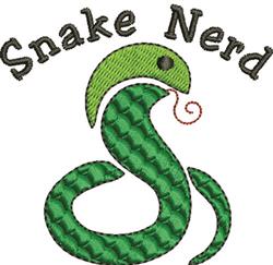 beginner-friendly nerd machine embroidery pattern - Snake Nerd for decorative pillow covers