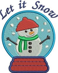 snowman detailed machine digital embroidery - Snow Globe perfect for reusable tote bags